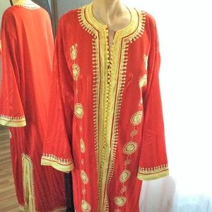 Gorgeous gold embroidered cover up